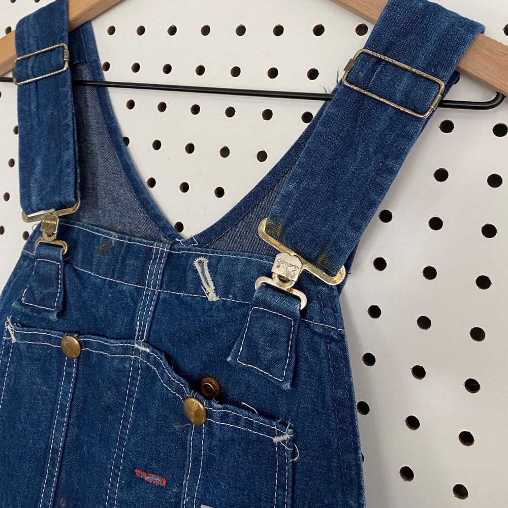 Carhartt Dark Blue Denim Women's Overalls - Picture 4 of 13